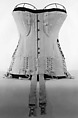 Corset, H & W Company, cotton, bone, metal, elastic, American